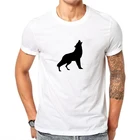 Мужская футболка с принтом волка и Луна 2021, футболка с принтом Черного Волка, мужская летняя футболка для отдыха, топы для мужчин