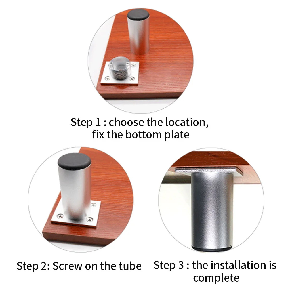 

Table Hotel Aluminium Alloy TV Bench Clothes Closet Corner Cabinet Countertop Strong Bearing Bed Thread Furniture Leg Home Sofa