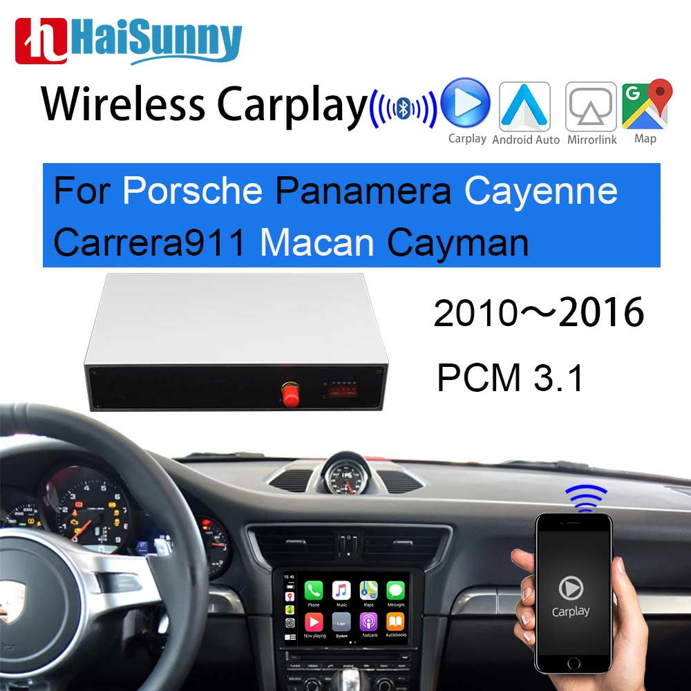 Беспроводной CarPlay для Porsche Panamera Macan Cayman Boxster 911 PCM3.1 поддержка мультимедийной GPS