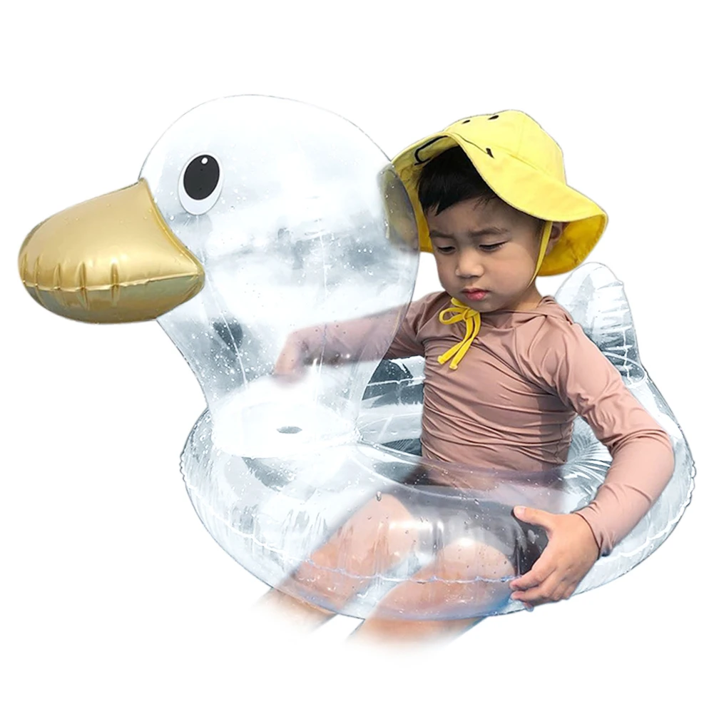 

Kids Summer Duck Shape Swimming Pool Floating Rafts Swim Ring Circle Cushion