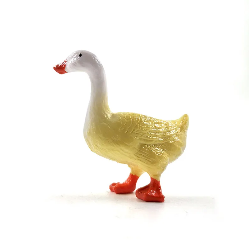 Duck Самодельный рабочий свинья лошадь утка корова овца фигурка животного Коза домашний декор миниатюрное украшение для сада в виде Феи аксессуары - Цвет: Duck