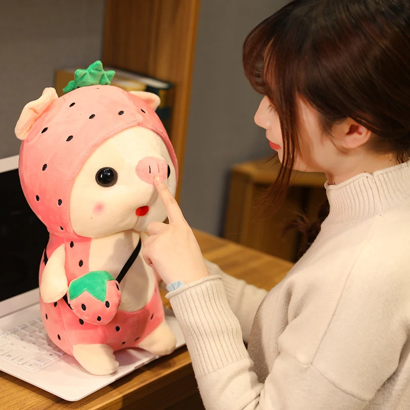 Милая игрушка-свинья превращающаяся в динозавра единорог кролик фрукты