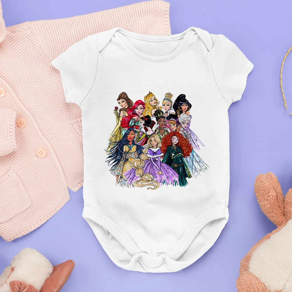 

Летние детские комбинезоны, модные праздвечерние чные комбинезоны принцессы для мальчиков и девочек, одежда для новорожденных с коротким р...