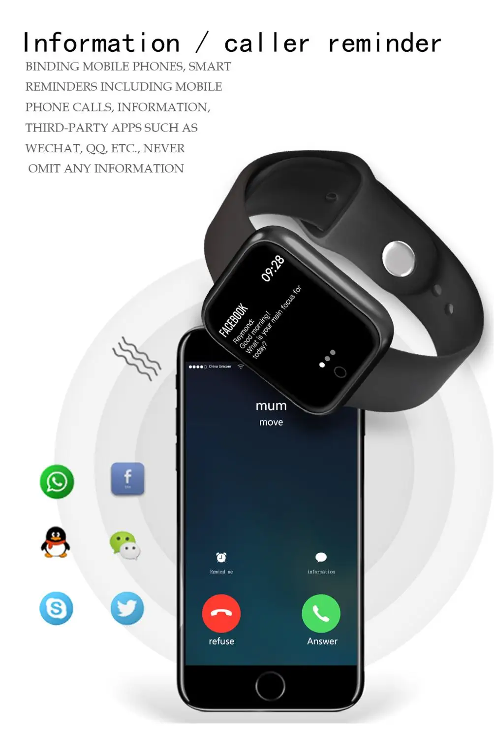 

P70 P68 Smart Watch Blood Pressure Heart Rate Monitor IP68 Fitness Bracelet Watch Women Men Smartwatch for IOS Android