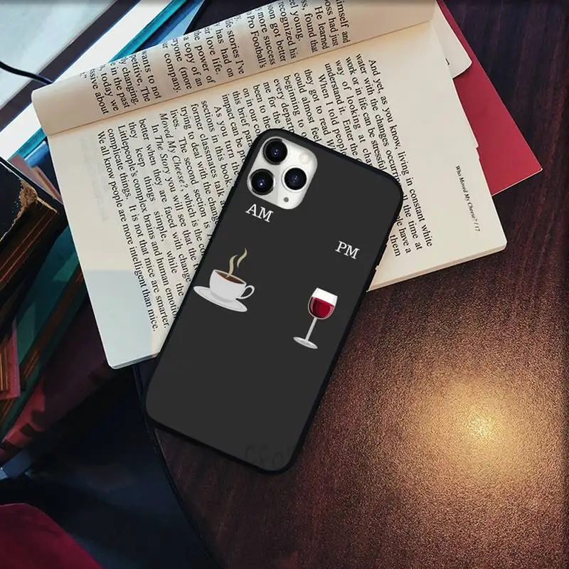 

Coffee Wine Cup Phone Case for iPhone 11 12 pro XS MAX 8 7 6 6S Plus X 5S SE 2020 XR Soft silicone