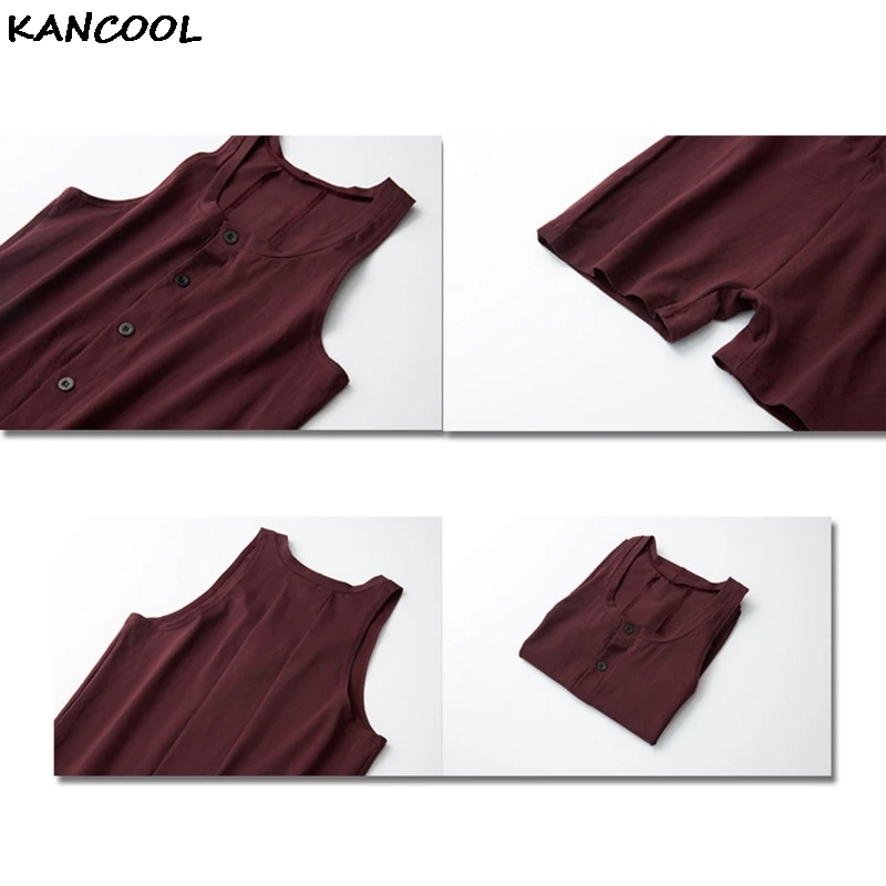 

KANCOOL Men's Bodysuit Sexy Tight Sports Cotton Cardigan Buttons Undershirts Slimming Corset Body Shapewear Men Club Jumpsuit