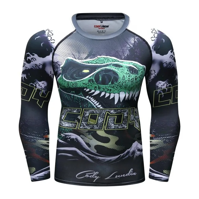 15 Футболка MMA herren rashguard jiu jitsu bjj футболка Langarm фитнес Муай Тай Бокс спортивный пуловер Рашгард MMA boxen Jersey - Цвет: 15