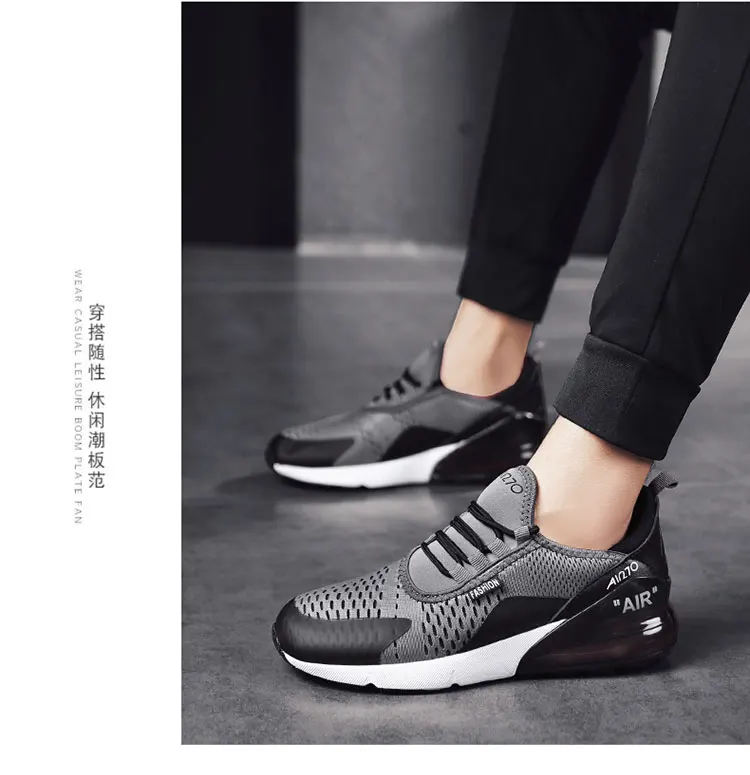 Кроссовки мужские Flyknit кроссовки Мужские дышащие 270 воздушные подушки спортивная обувь Нескользящая Мужская Спортивная обувь мужские chaussure homme