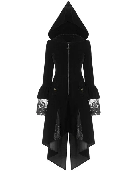 Черное средневековое платье для взрослых женщин панк Викторианский ретро костюм