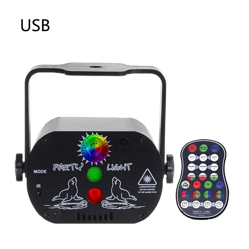

Disco Lights RGB LED Laser 60 Patterns Disco Light Christmas Party Show Laser Projector Effect Lamp For Home Party KTV Dropship