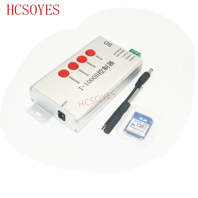 

DC5V-24V T1000B SD Card WS2801 WS2811 WS2812B LPD6803 8806 LED strip T-1000B DMX512 RGB Controller