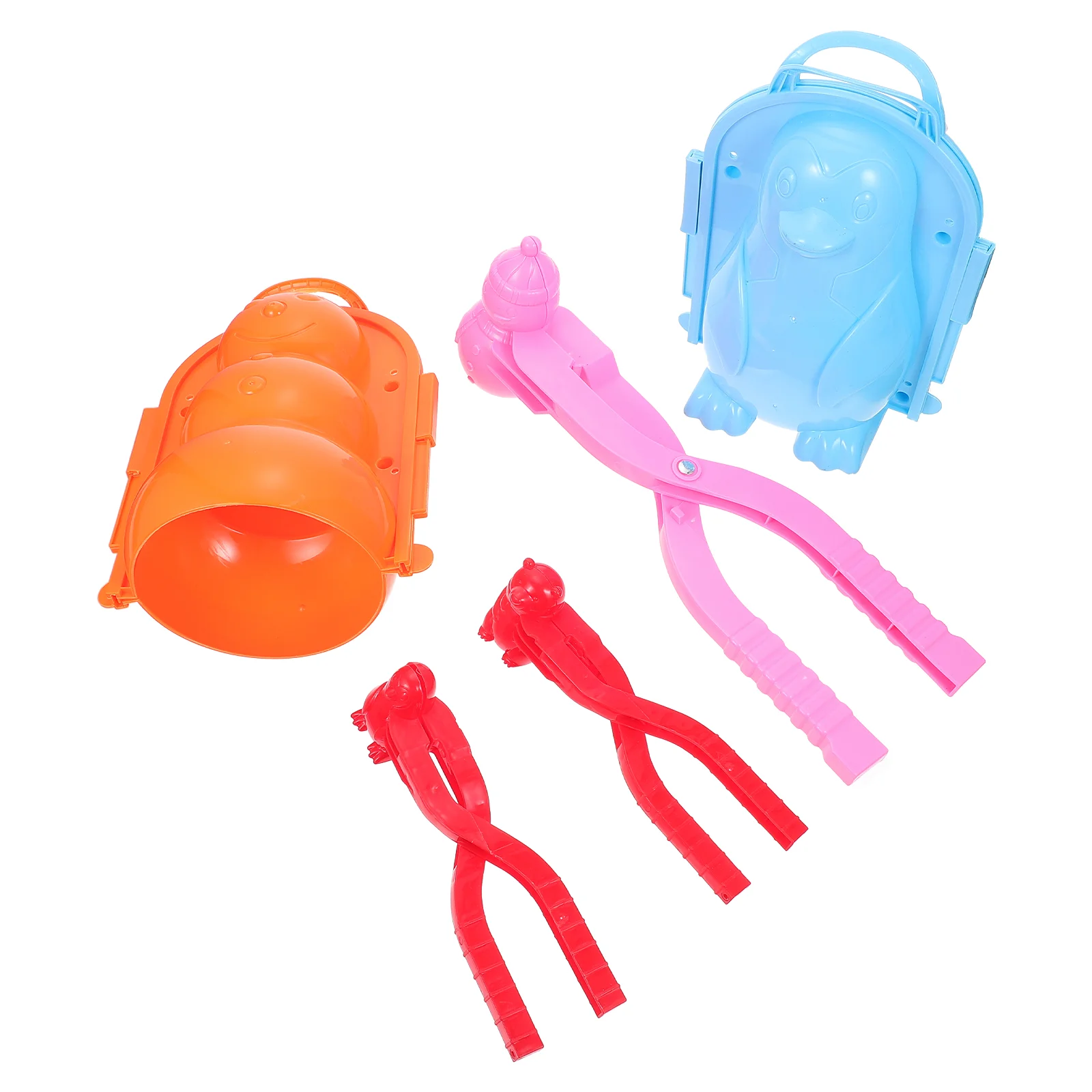 

5Pcs Snowball Making Toys Winter Outdoor Snowman Penguin Molds Snow Clip Toys