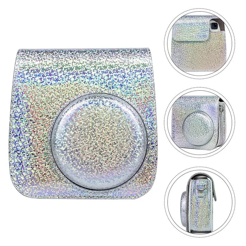

Protective Camera Bag Compatible for Mini 8 8+ 9 Sequin Shoulder Carrying Case