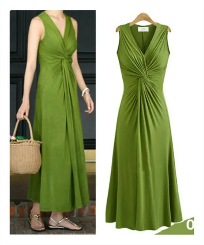 

Women Maxi Summer Beach Long Dress Evening Cocktail Party Sun Dress look thin