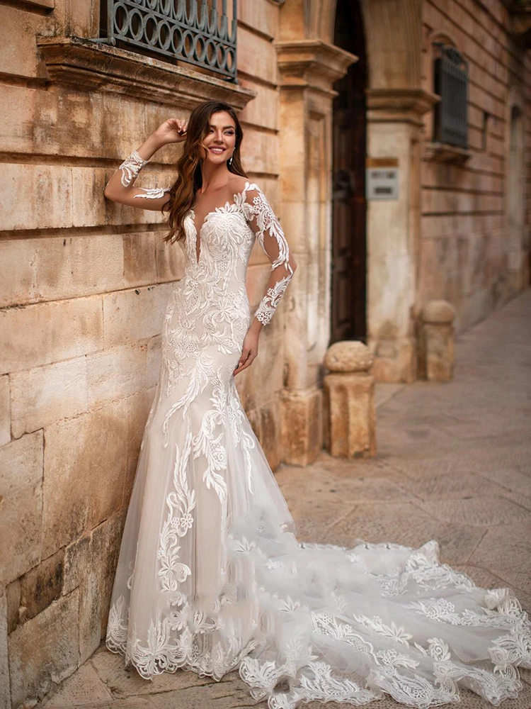 

Hi Shy Bride New simple wedding dress backless sleeveless design chiffon lace bride dresses princess dress plus size tailor-made