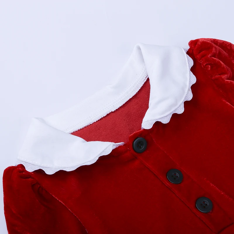 Осенне-зимнее платье с рождественским оленем хлопковая одежда детская топы