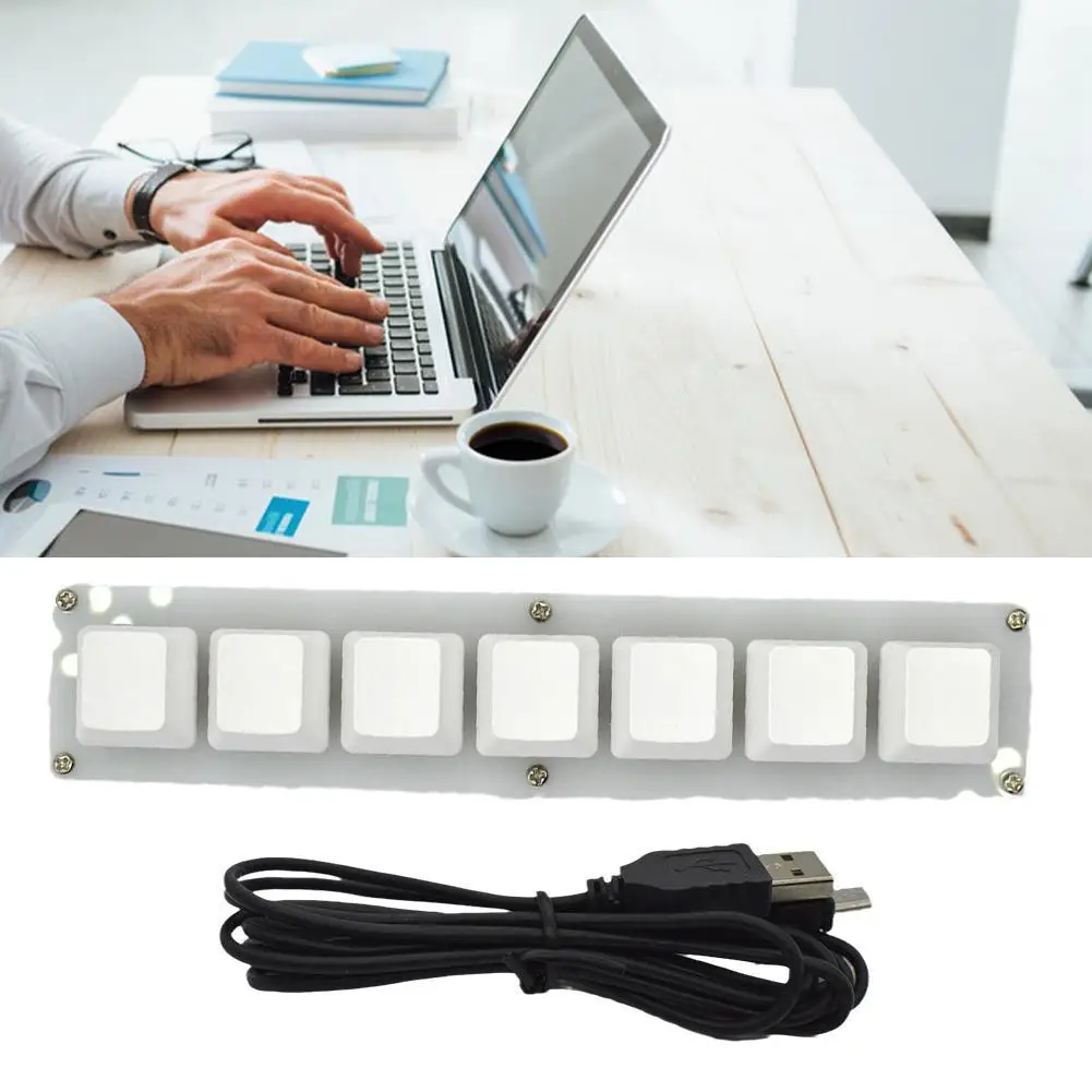 Портативный 7 клавиши клавиатуры USB Интерфейс пользовательских макро