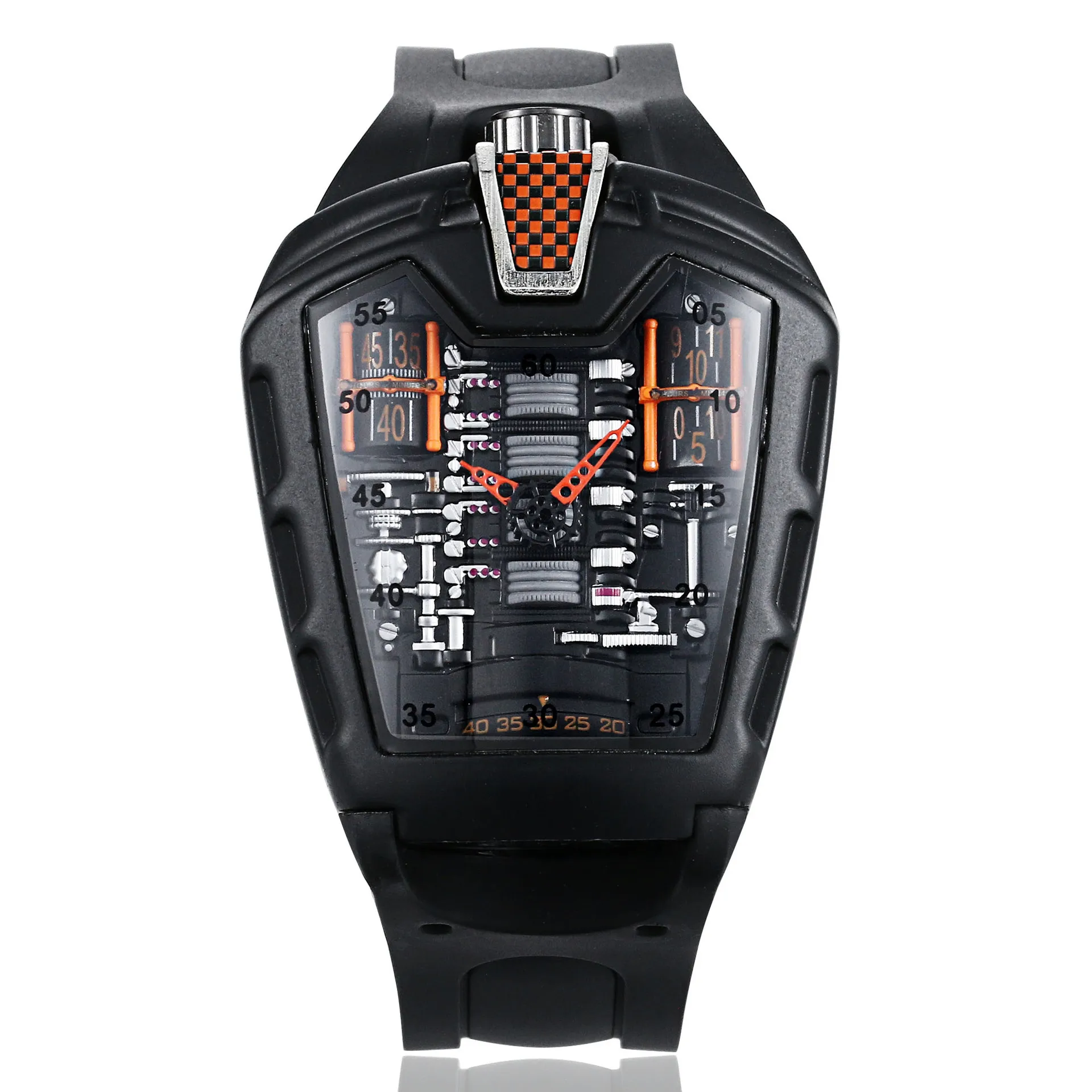 

Poisonous Sports Car Concept Racing Mechanical Style Six-cylinder Engine Compartment Creative Watch Men's Trend Fashion Watch