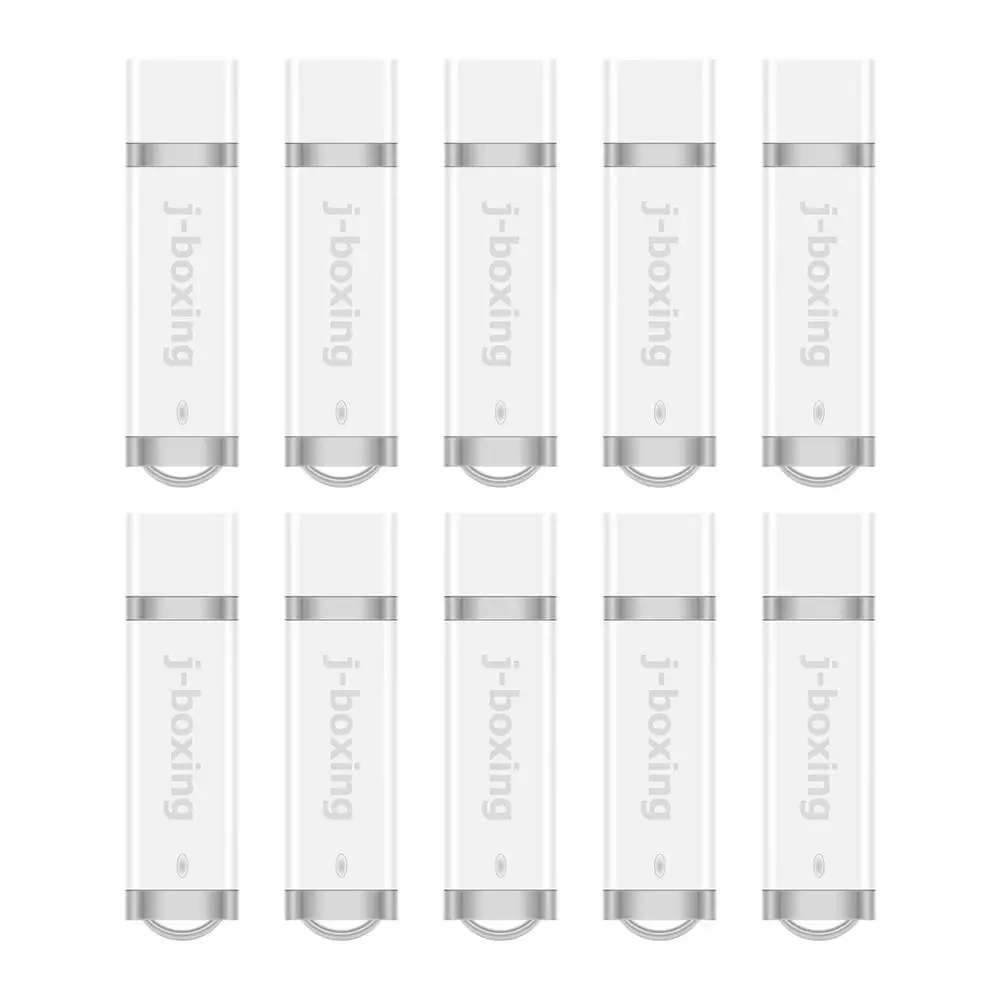 J boxing 10 шт. USB флеш накопители 1 ГБ 2 Гб 4 8 16 32 на молнии белый для ПК Mac|USB