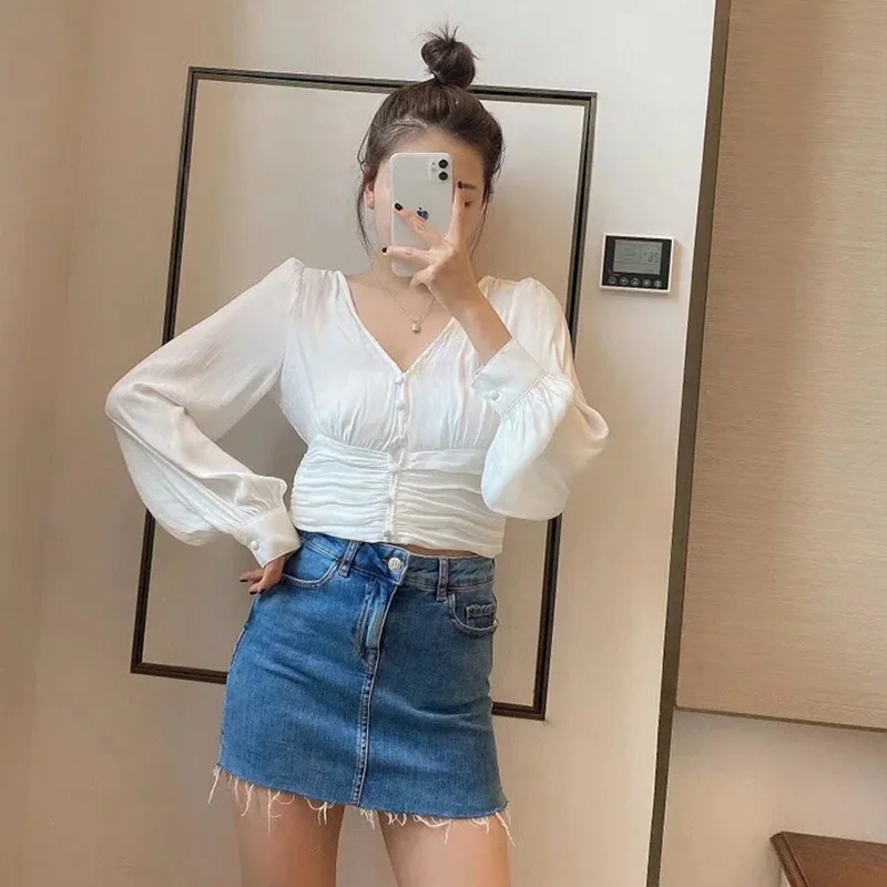 Женский кардиган с v-образным вырезом JXYSY модный принтом blusas mujer de moda 2020 кимоно