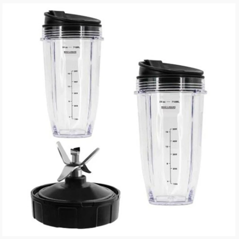 

1Set Extractor Blades Replacement Part with 24OZ Cups for Ninja Fit for Nutri Ninja Auto IQ BL450-70 BL451-70,Etc