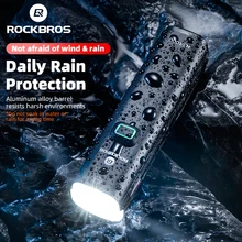 ROCKBROS Bicycle Light 1000LM 4800mAH LED USB Rechargeable Bike Front Light Rainproof Flashlight Power Bank Cycling Headlight