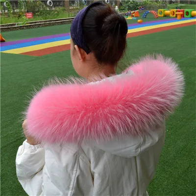 Genuine Real Raccoon Fur Collar Scarves Natural Raccoon fur Shawl Women Parka Coat Hood Trim Collar warm Fashion solid wrap - Цвет: 15