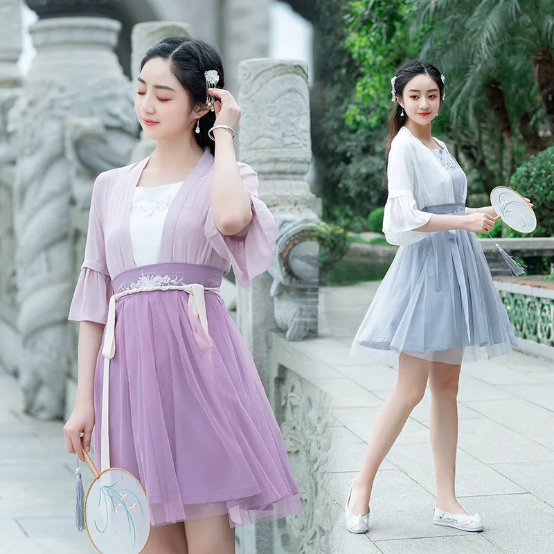 Костюм реформирования Hanfu для классических танцев женское короткое сказочное