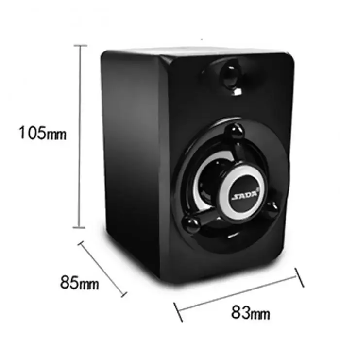 Высокое качество семь цветов Atmoaphere огни Портативный USB стерео сабвуфер громкоговоритель звуковой ящик для psp компьютер телефон DVD ТВ
