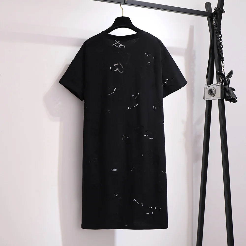 Женская свободная футболка с коротким рукавом черная или розовая Повседневная