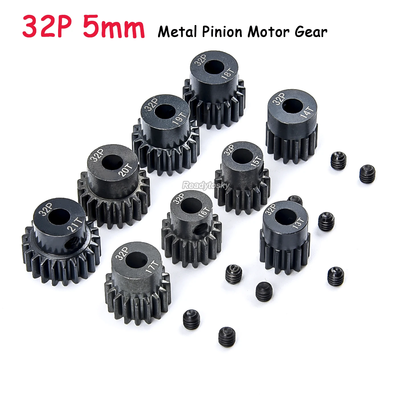 

1:8 32DP 32P 5 мм 13T 14T 15T 16T 17T 18T 19T 20T 21T Металлическая Шестерня двигателя для 1/8 RC HSP HPI Гусеничный багги грузовик автомобиль