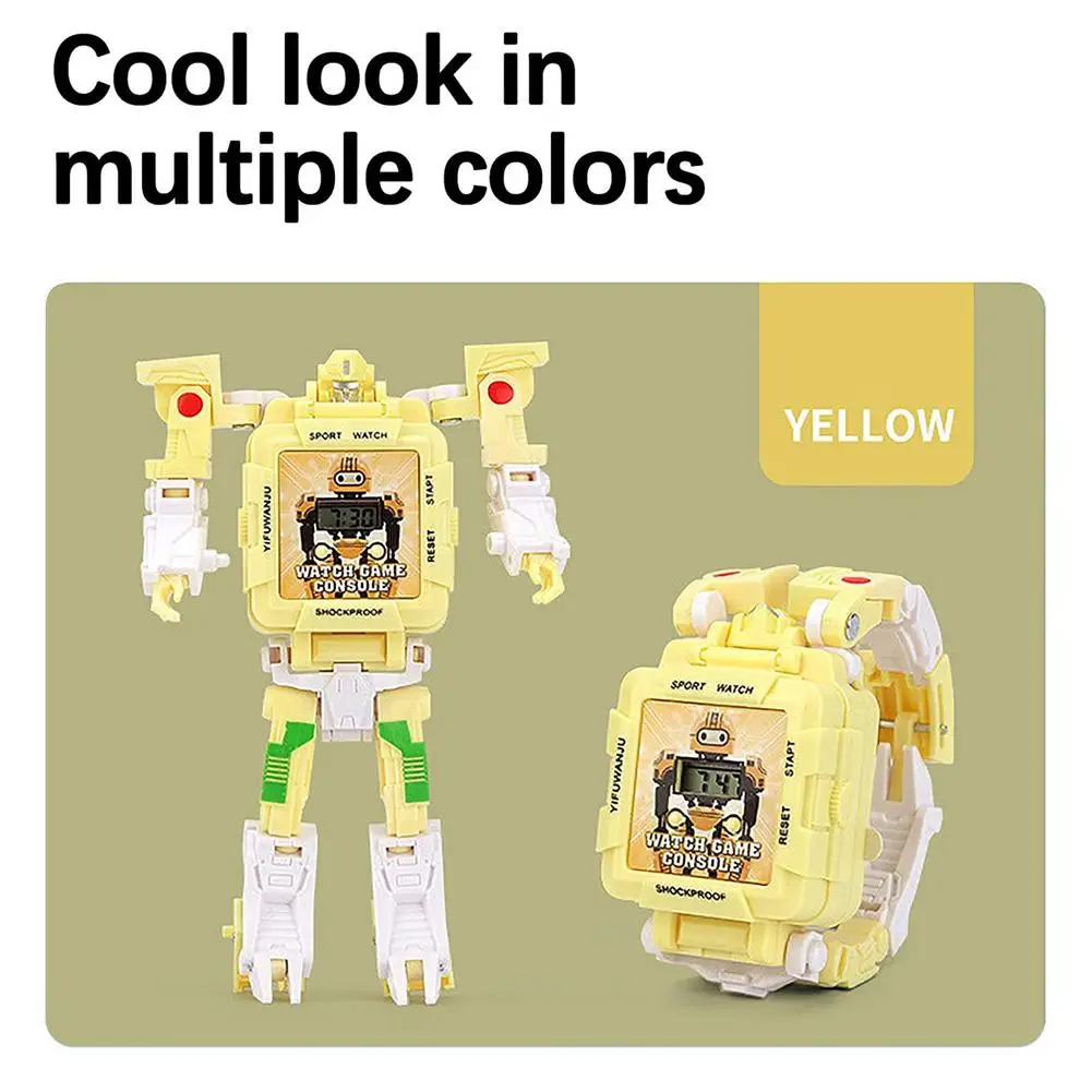 Часы-трансформер детские электронные наручные часы-робот игрушка-трансформер |