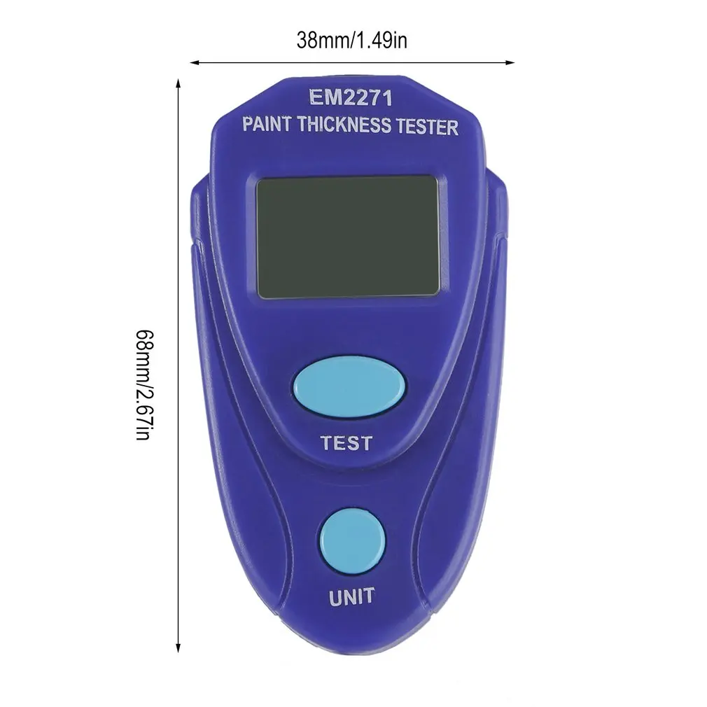 

Mini Coating Digital Painting Thickness Tester Meter Mini LCD Car Coating Thickness Gauge No Battery