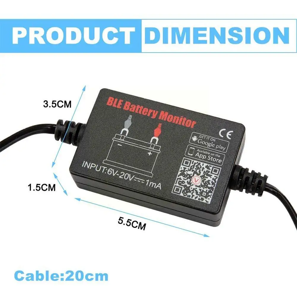 

12v car battery bluetooth 4.0 tester multimeter automatic battery real-time tool tester electric car inspection R4W3