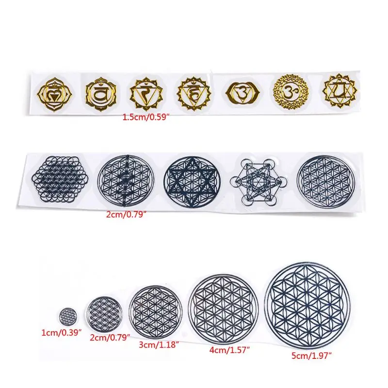 7 Chakra Copper Energy Tower Orgonite Stickers DIY Pyramid Epoxy Resin Material B36D | Украшения и аксессуары