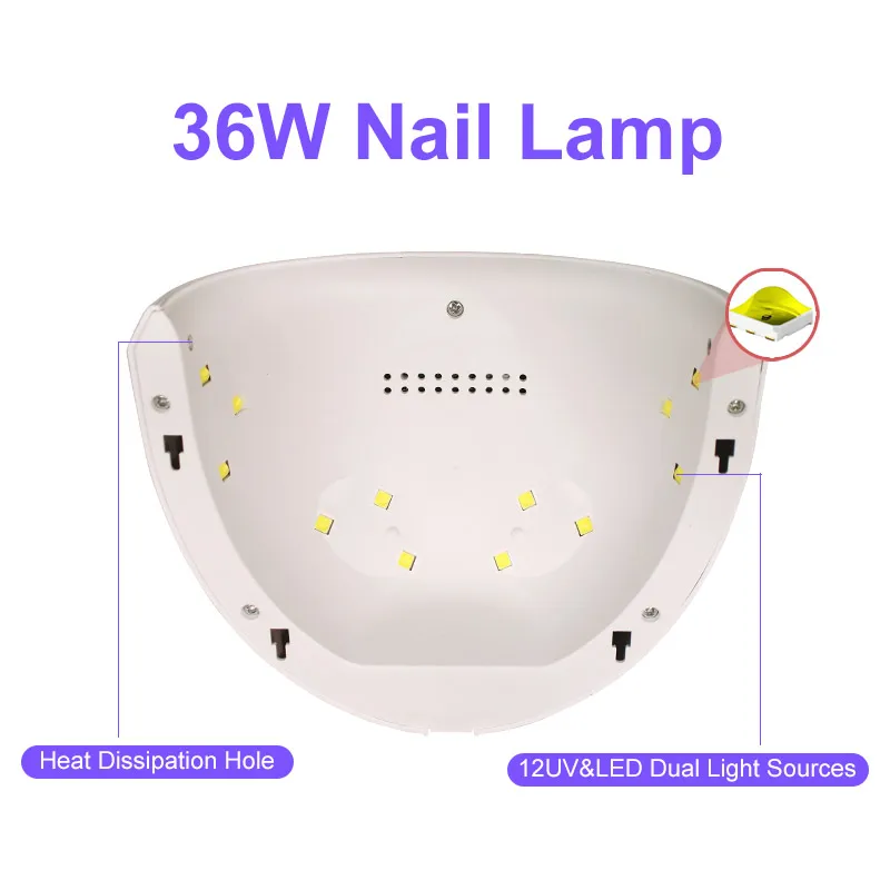 Мини электрическая УФ Светодиодный лампа для ногтей сушилка 24 Вт Ламповые ленты