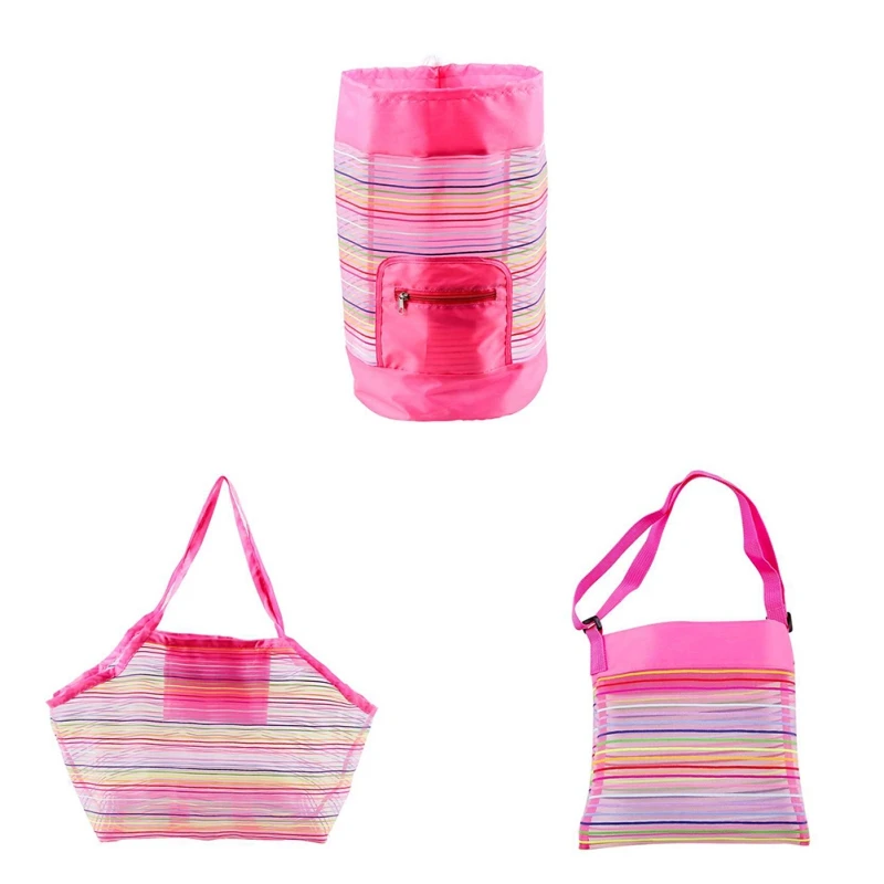 3 Kinds Children Adult Storage Bags Mesh Shell Sand Beach Seashell Bag Kids Toy Sandboxes Cross Body | Дом и сад