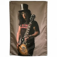 music theme four holes wall hanging pop rock band signboard flag banner rock music stickers canvas painting tapestry wall art