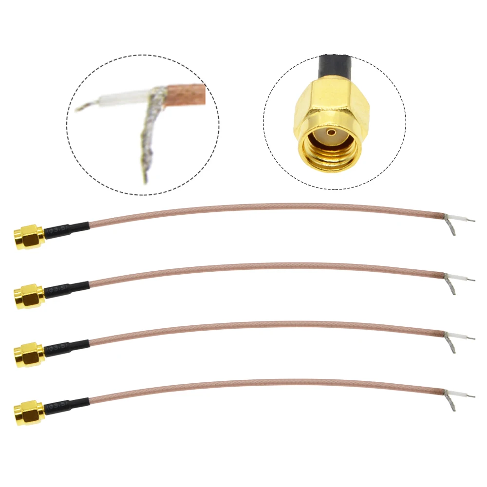 

100pcs RG178 Single End SMA Male / Female to PCB Solder Pigtail Cable for WIFI GPS GPRS Wire Connector SMA Open End Coax Cable