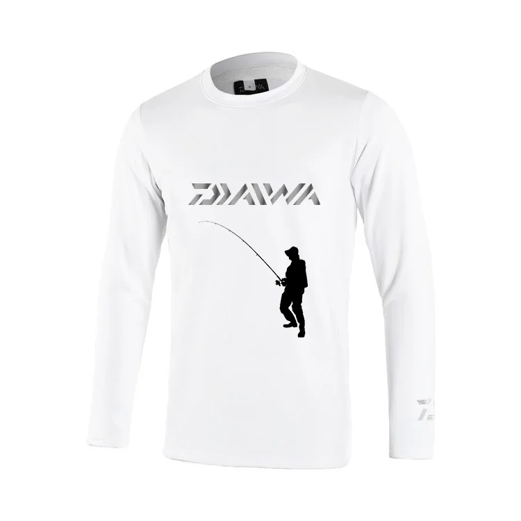 

Рубашка Daiwa, одежда для рыбалки, быстросохнущая дышащая одежда для рыбалки с длинным рукавом, защита от ультрафиолета, Мужская Уличная футбо...