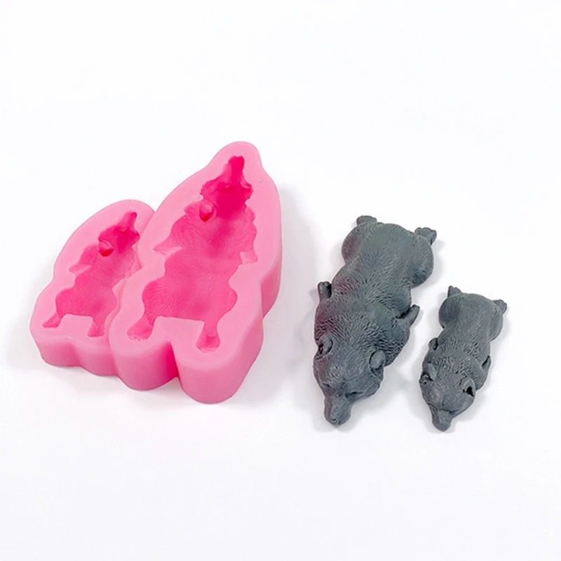 

Sleepy Dog Silicone Resin Molds Cute Sleeping Pet Dog Family Resin Casting Molds 94PA