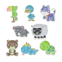 animal lovely crossing metal enamel pins and brooches for women fashion lapel pin backpack bags badge gifts elephant dog sheep
