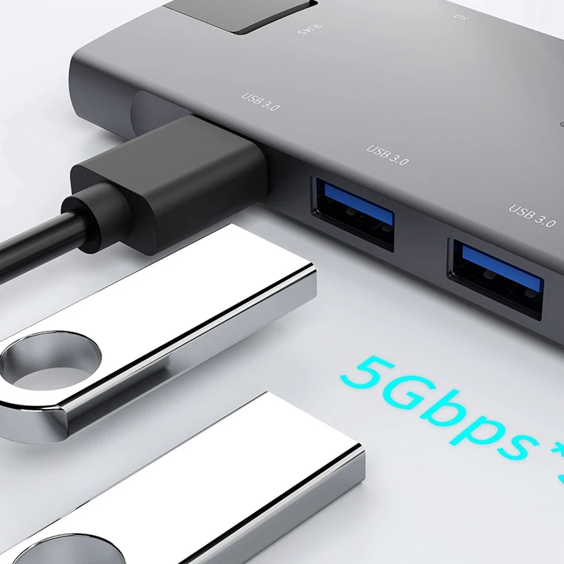 

9 in 1 Type-C Docking Station Type-C to Hdmi+Network Card+PD Docking Station USB 3.0 Hub