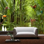 Фотообои современные Тропический дождевой лес фрески для гостиной ТВ дивана ресторана фон для кафе настенный Декор водонепроницаемый холст