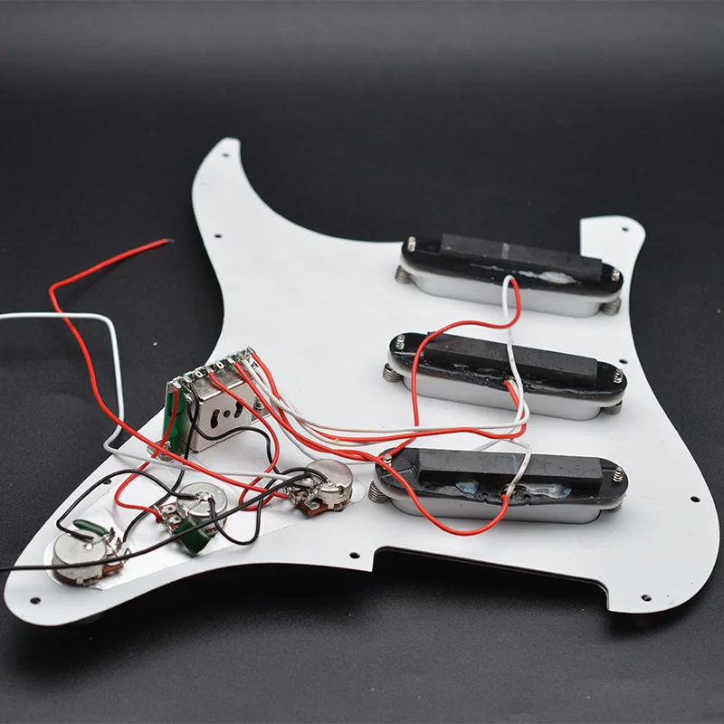 einzelne spule elektrische gitarre schlagbrett pickups geladen prewired 11 loch sss rotweiß perle weiße gitarre zubehör free global sh