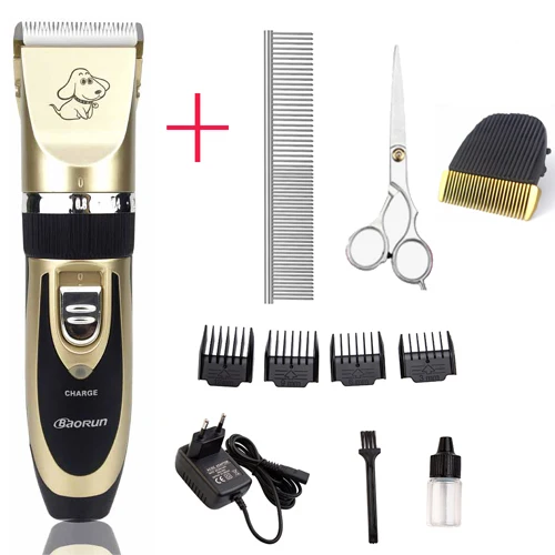 black full kit Профессиональные электрические аккумуляторные кошка Машинки для стрижки собак собака клипер для волос Уход за лошадьми бритвы Набор домашних животных Машинка для стрижки - Цвет: black full kit