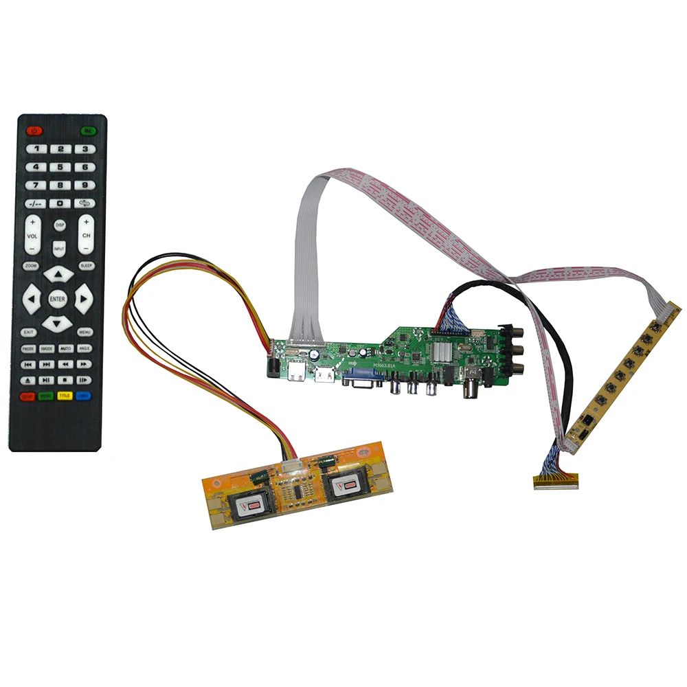 Цифровой сигнал Φ DVB T C Универсальный комплект драйвера ЖК контроллера TV M3663 для