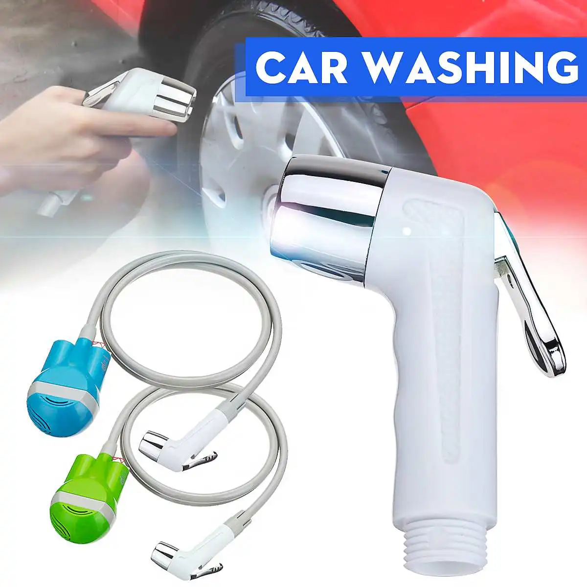 

Portable Car Washer 12V Camping Shower DC Car Shower High Pressure Power Washer Electric Pump For Outdoor Camping Travel Pet