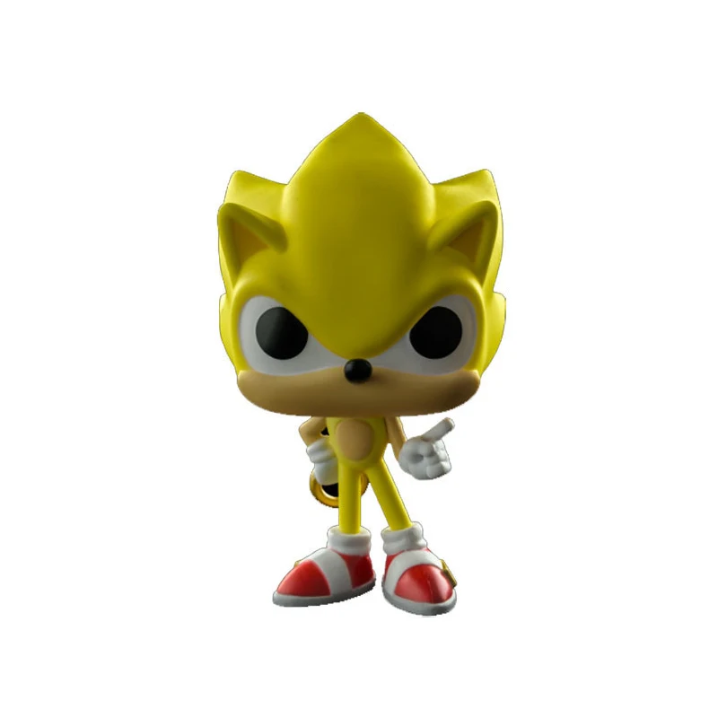 

OHMETOY Sonic with Ring Action Figure Toys Funko Pop SHADOW PVC Dolls Collectible Model Without Box Kids Birthday Gift 10cm