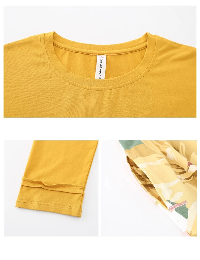 Осенне-зимняя женская пижама домашняя одежда большой пижамный комплект ярдов с